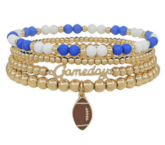 Gameday Football Beaded Bracelet Set (4)