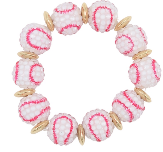 Crystal Baseball Bracelet