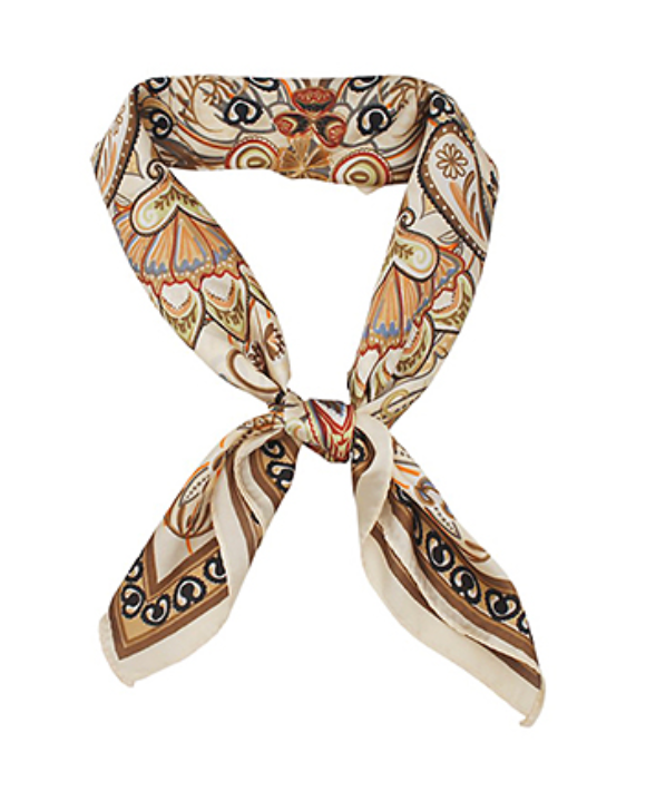 Bohemian Paisley Border Scarf