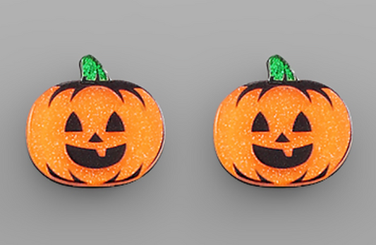 Pumpkin Face Stud Earrings