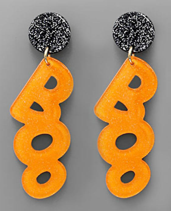 BOO Orange Earrings
