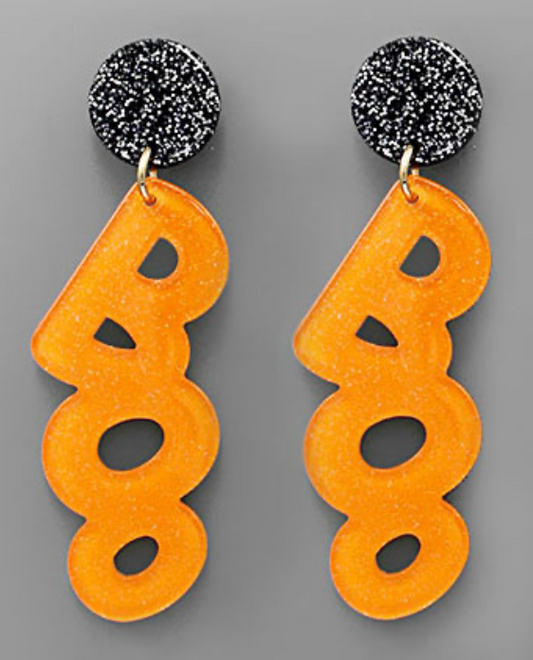 BOO Orange Earrings
