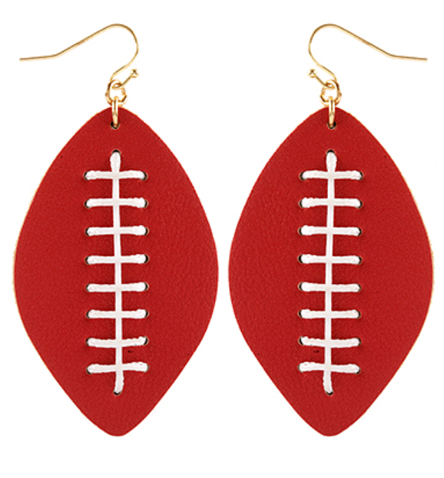 Football Stitched Earrings