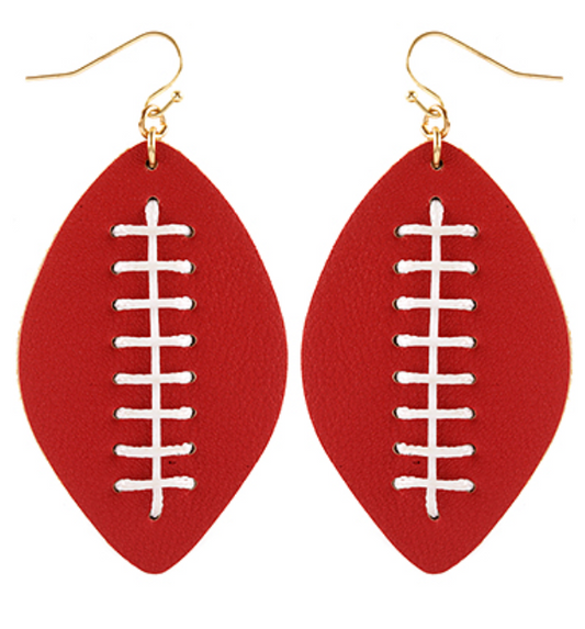 Football Stitched Earrings