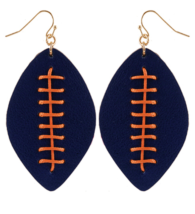 Football Stitched Earrings