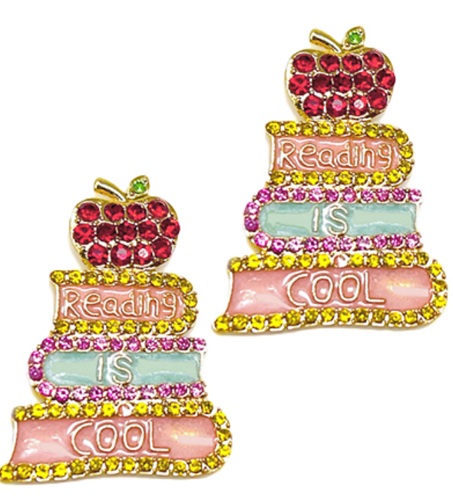 Reading is Cool Book Earrings