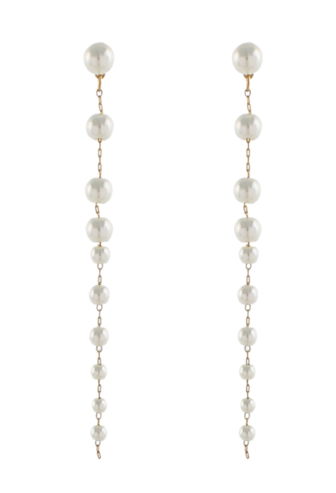 Round Pearl Drop Earrings