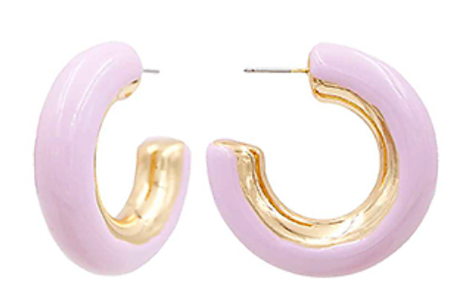 Lavender Chunky Hoops