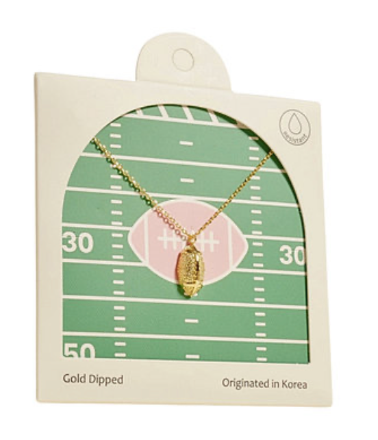 Gold Football Necklace
