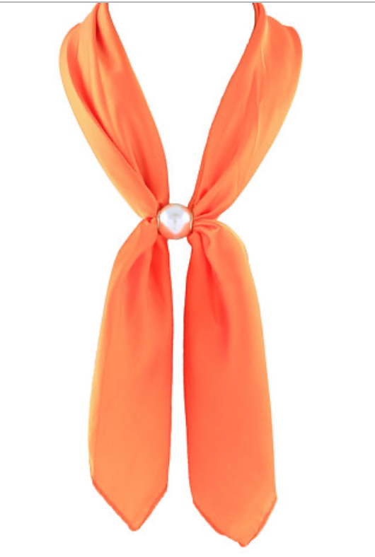 Pearl Accent Scarf Necklace