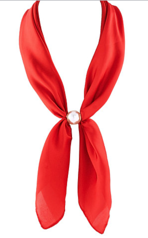 Pearl Accent Scarf Necklace