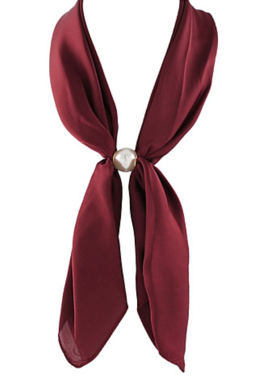 Pearl Accent Scarf Necklace