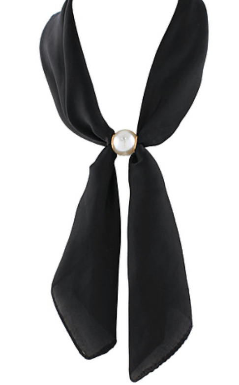 Pearl Accent Scarf Necklace