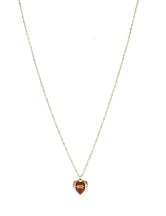 Gold Accent Football Necklace