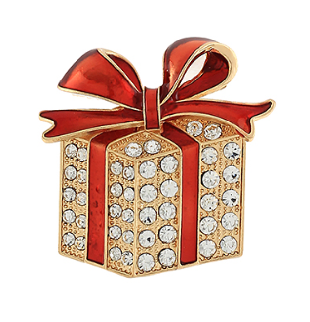 Christmas Present Brooch