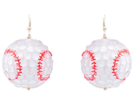 Baseball Embossed Earrings