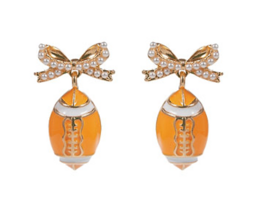Football Bow Earrings