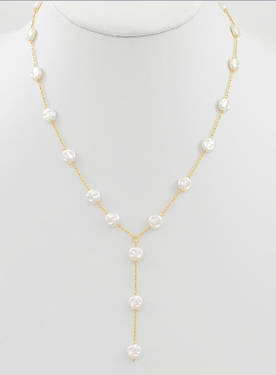 Y Shape Pearl Necklace
