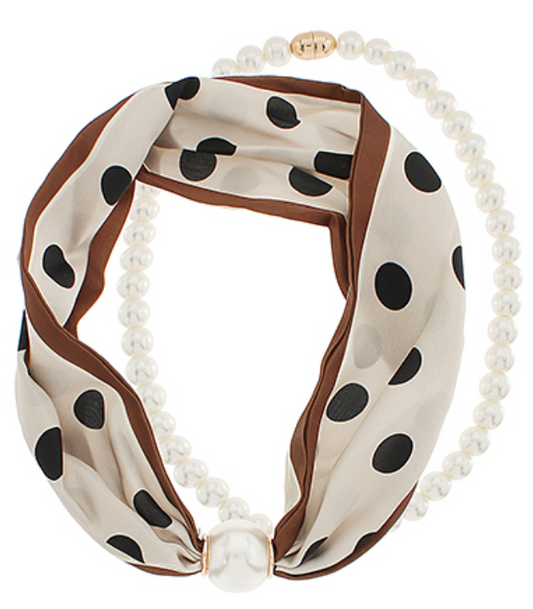 Pearl and Scarf Necklace