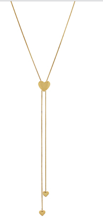 Y Shape Puffy Heart Necklace