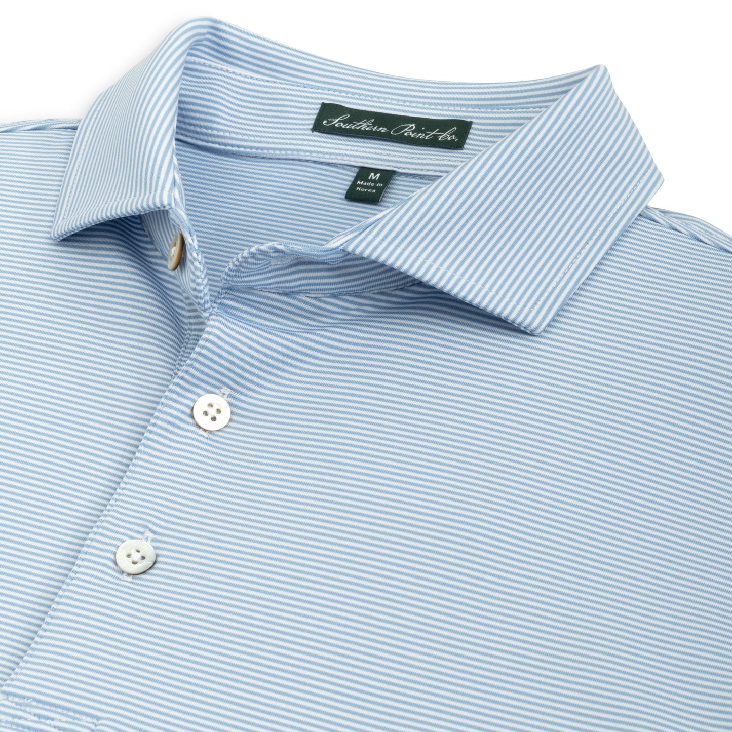 Hinton Dusty Blue Stripe Polo