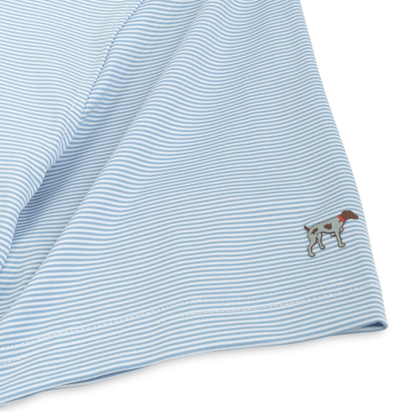 Hinton Dusty Blue Stripe Polo