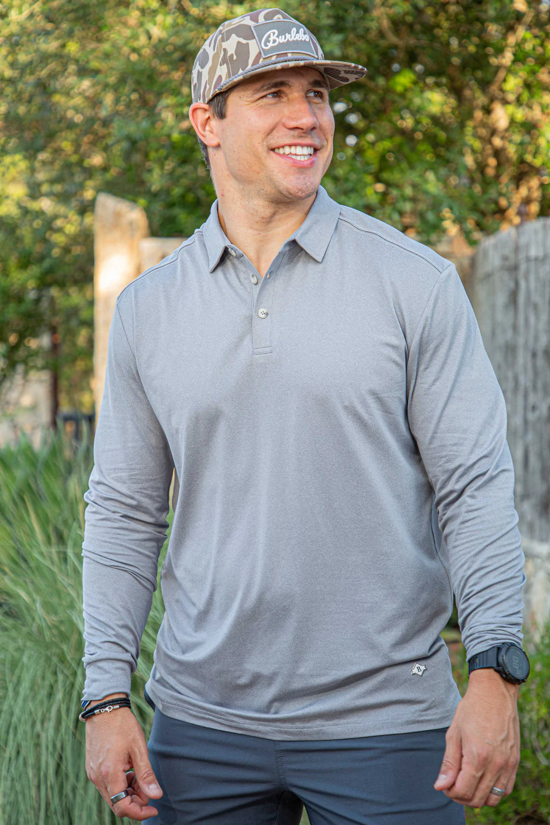 Grey LS Performance Polo