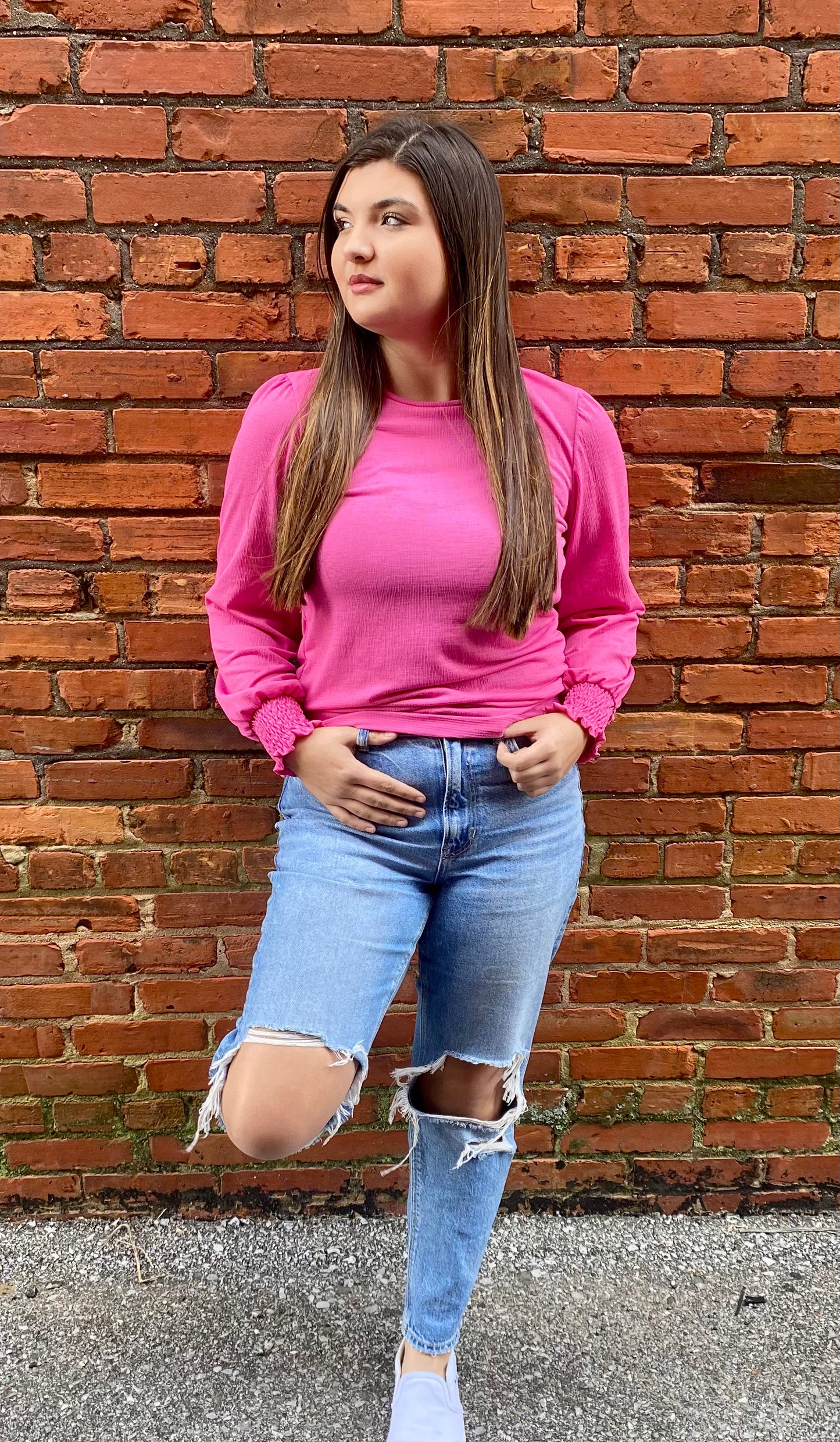 Solid Long Sleeve Top