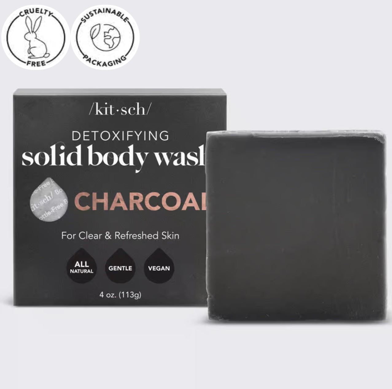 Kitsch Charcoal Detoxifying Body Wash Bar